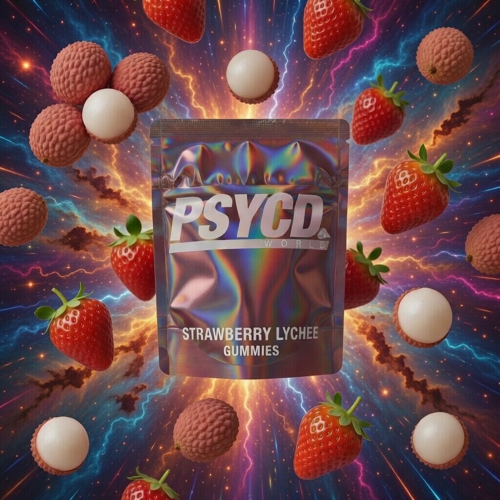 PSYCD STRAWBERRY LYCHEE GUMMIES (10 PCS)